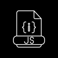 js formato línea invertido icono vector