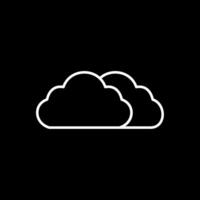 Cloud Line Inverted Icon vector