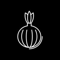 Onion Line Inverted Icon vector