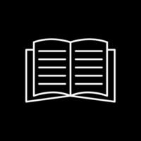 Book Line Inverted Icon vector