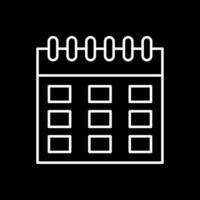 Calendar Line Inverted Icon vector