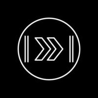 Fast Forward Line Inverted Icon vector
