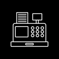 Cash Register Line Inverted Icon vector