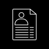 icono de línea de documento invertida vector