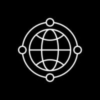 Globe Line Inverted Icon vector