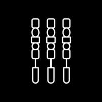 BBQ Stick Line Inverted Icon vector