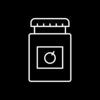 Jam Jar Line Inverted Icon vector