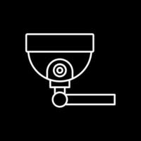 Security Camera Line Inverted Icon vector