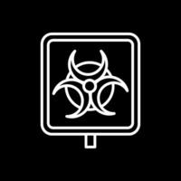 Biohazard Line Inverted Icon vector