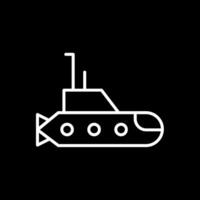 Submarine Line Inverted Icon vector