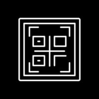 Qr Code Line Inverted Icon vector