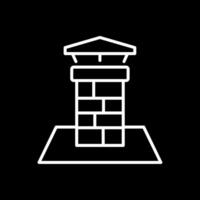Chimneys Line Inverted Icon vector