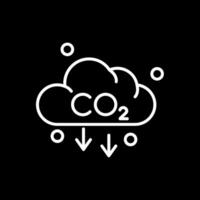 Co2 Line Inverted Icon vector