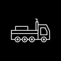 Trailer Line Inverted Icon vector