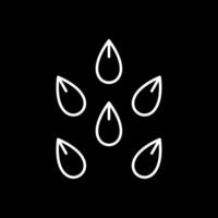 Seeds Line Inverted Icon vector