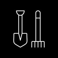 Pitchfork Line Inverted Icon vector