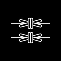 Barbed Wire Line Inverted Icon vector