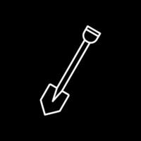 Shovel Line Inverted Icon vector