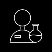 Scientist Line Inverted Icon vector