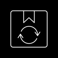 Product Return Line Inverted Icon vector