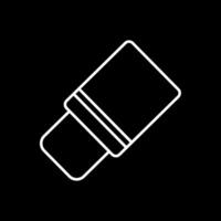 Eraser Tool Line Inverted Icon vector