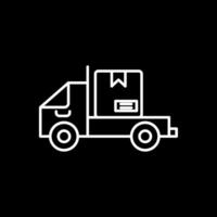 Shipped Line Inverted Icon vector