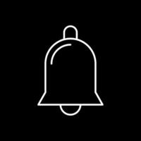 Notification Bell Line Inverted Icon vector