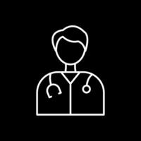 Doctor Line Inverted Icon vector