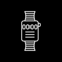 Smart Watch Line Inverted Icon vector