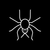 icono de línea de araña invertida vector