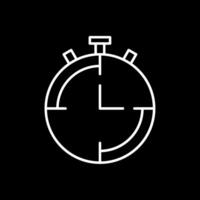 Stopwatch Line Inverted Icon vector