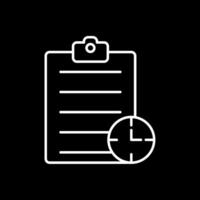 Waiting List Line Inverted Icon vector