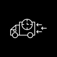 Fast Delivery Line Inverted Icon vector