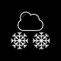invierno línea invertido icono vector