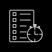 Track Of Time Line Inverted Icon vector