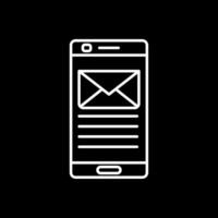 Email Line Inverted Icon vector