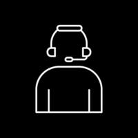 Headset Line Inverted Icon vector