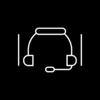 Headset Line Inverted Icon vector