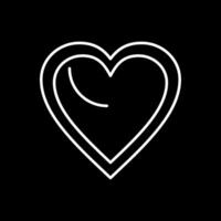 Heart Line Inverted Icon vector