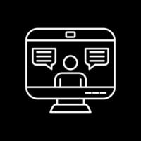 Online Chat Line Inverted Icon vector