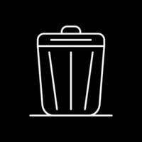 Trash Line Inverted Icon vector