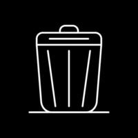 Trash Line Inverted Icon vector