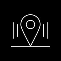 Location Line Inverted Icon vector