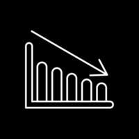 Chart Line Inverted Icon vector