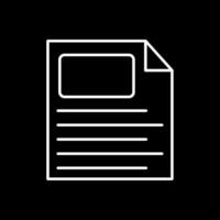 File Line Inverted Icon vector