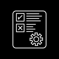 Document Line Inverted Icon vector