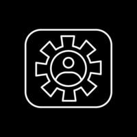 Setting Line Inverted Icon vector