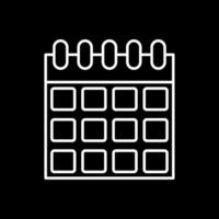 Calendar Line Inverted Icon vector