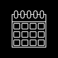 Calendar Line Inverted Icon vector