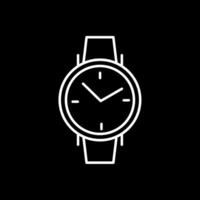 Wristwatch Line Inverted Icon vector